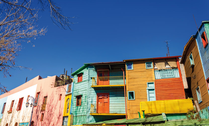 Gekleurde huisjes in Buenos Aires