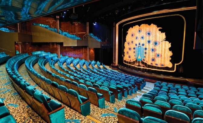 Theater aan boord van Norwegian Pearl 
