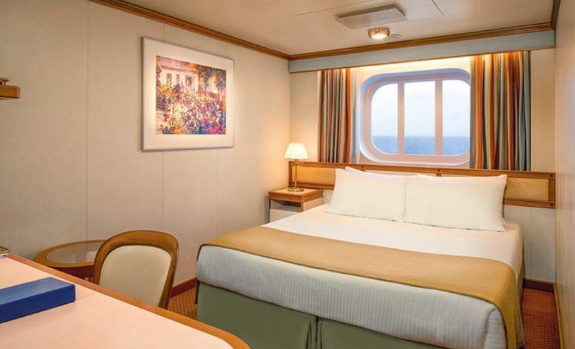 Een buitenhut op de Caribbean Princess van Princess Cruises