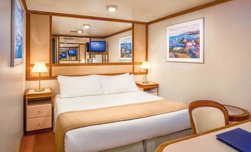 Een binnenhut op de Sapphire Princess van Princess Cruises