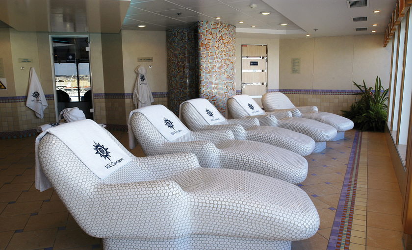 Relaxruimte in de spa op de MSC Sinfonia