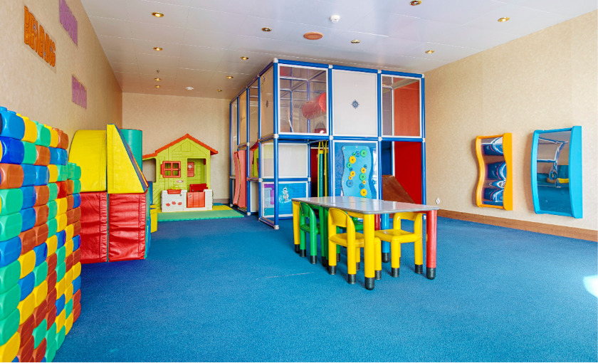 Een kinderspeelruimte op de MSC Musica