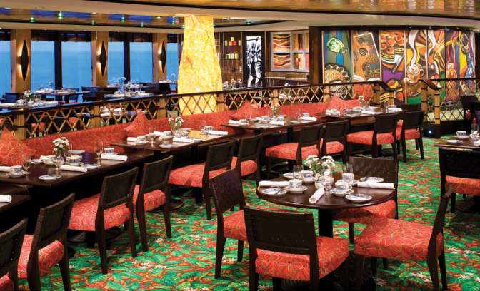 Restaurant blue lagoon op de Norwegian Gem van NCL