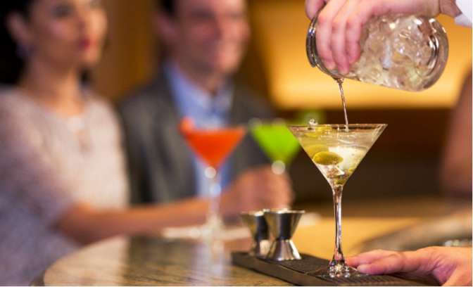 Verschillende drankjes op de Liberty of the Seas