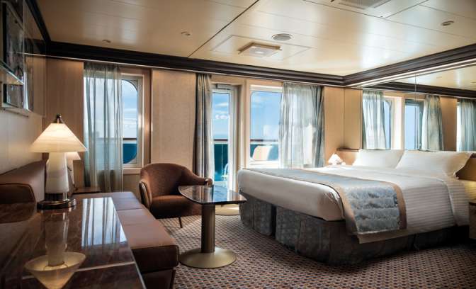De balkonsuite op de Costa Diadema