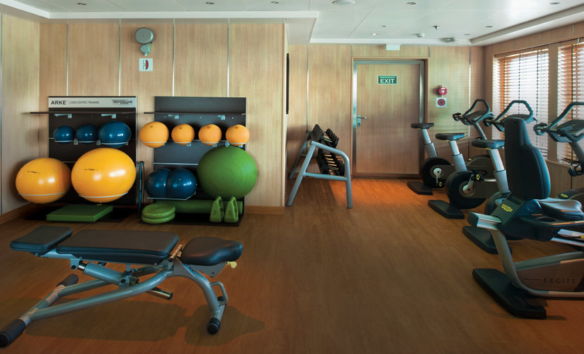 Fitnessruimte van Silversea Discoverer