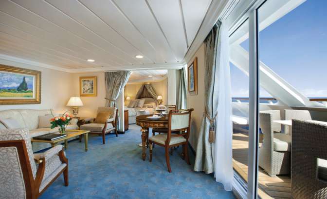 Een vista suite op de Oceania Sirena van Oceania Cruises