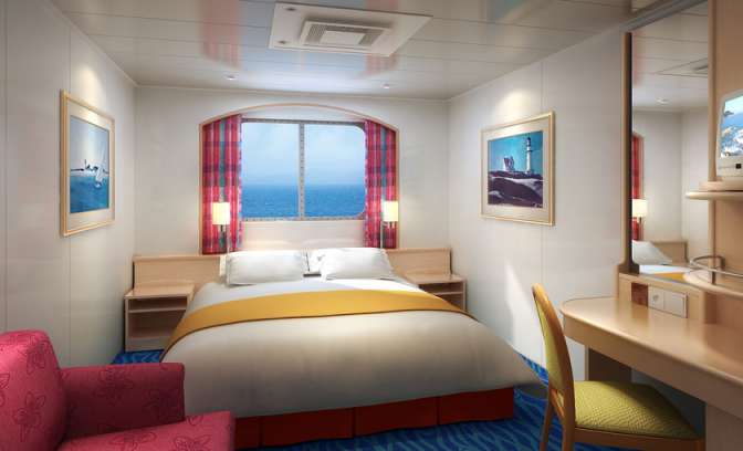 Een buitenhut op de Norwegian Sky van NCL