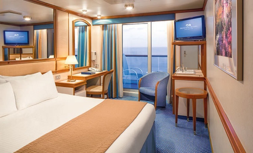 Een balkonhut op de Golden Princess van Princess cruises