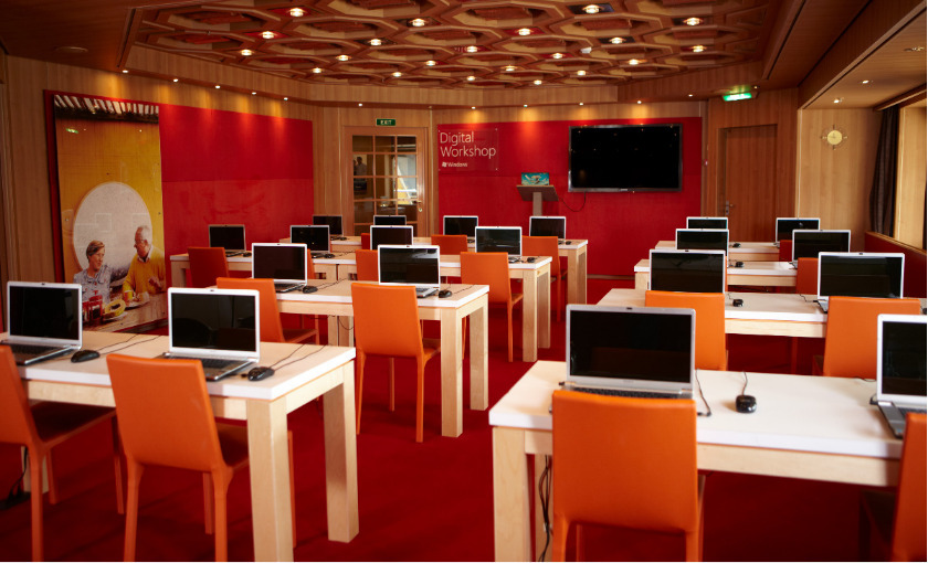 Computerruime op de MS Oosterdam